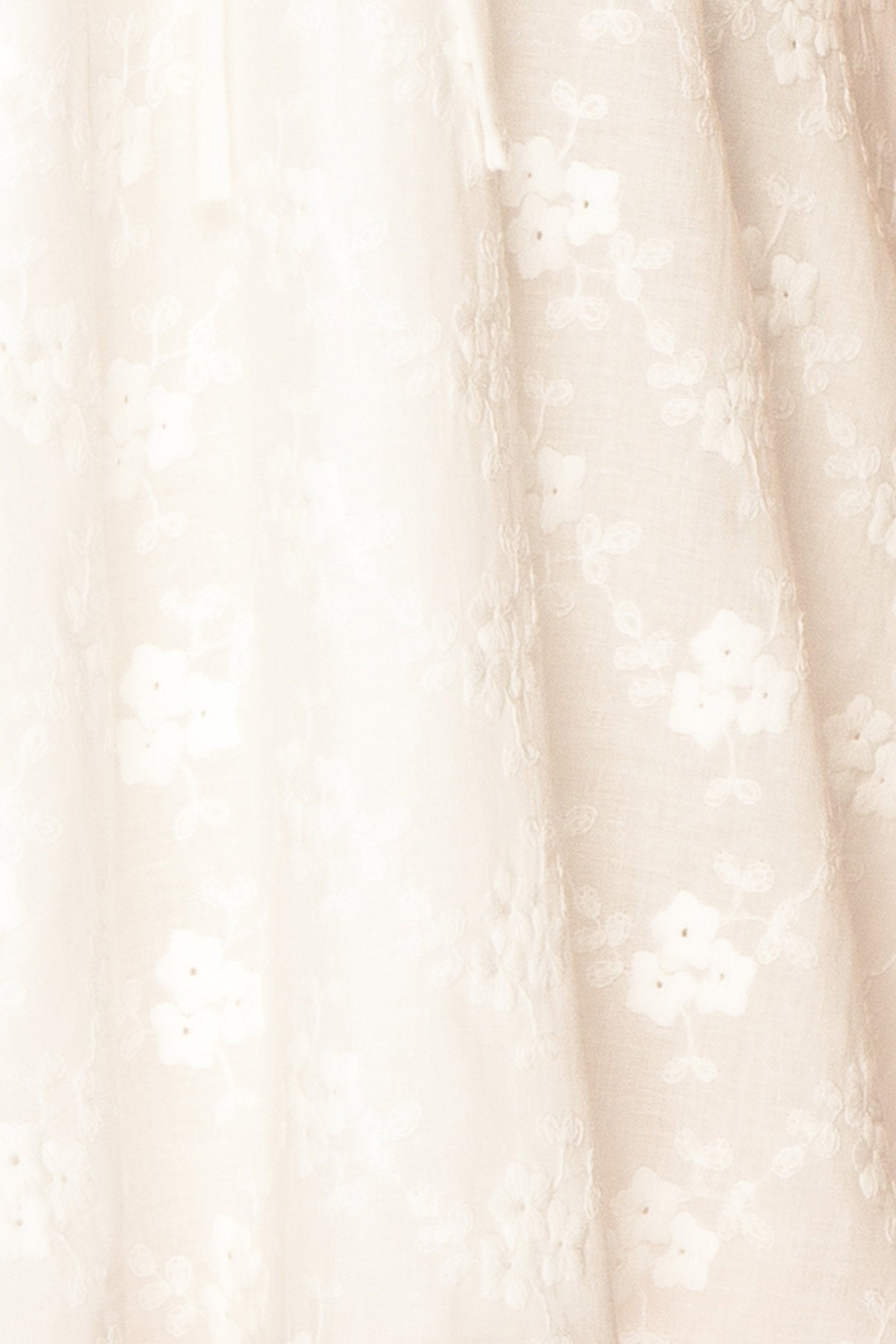 Anysa | White Floral Eyelet Mini Dress with Front Tie