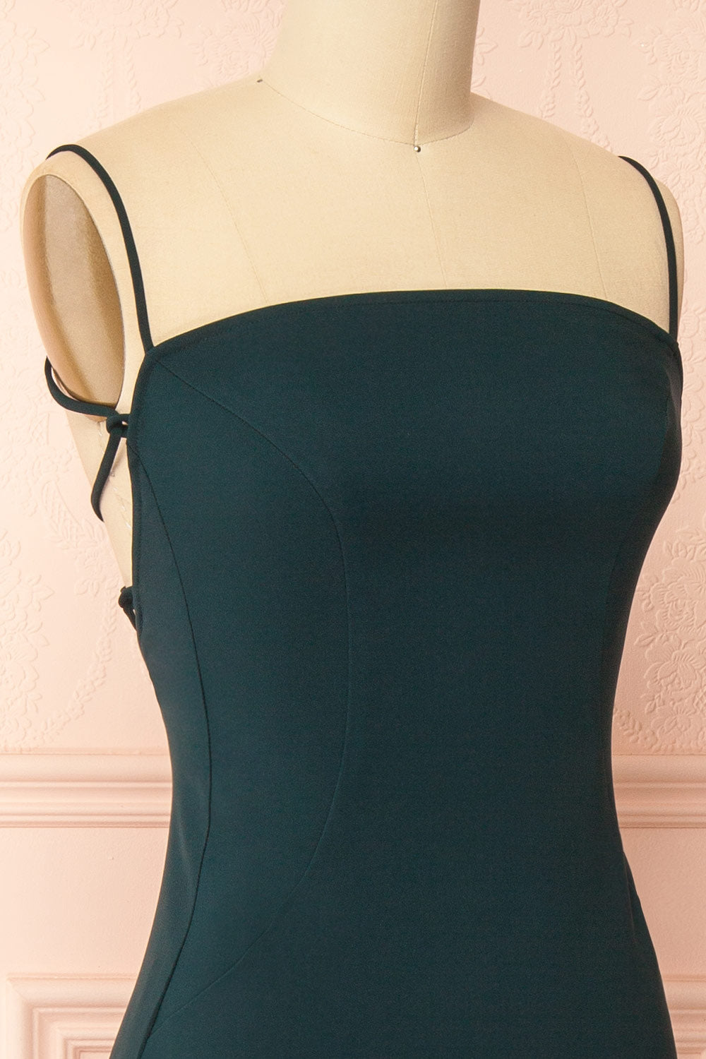Arannia Green | Fitted Midi Dress with Laced Back by Arti Gogna