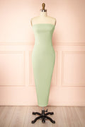 Arannia Mint | Fitted Midi Dress with Laced Back by Arti Gogna