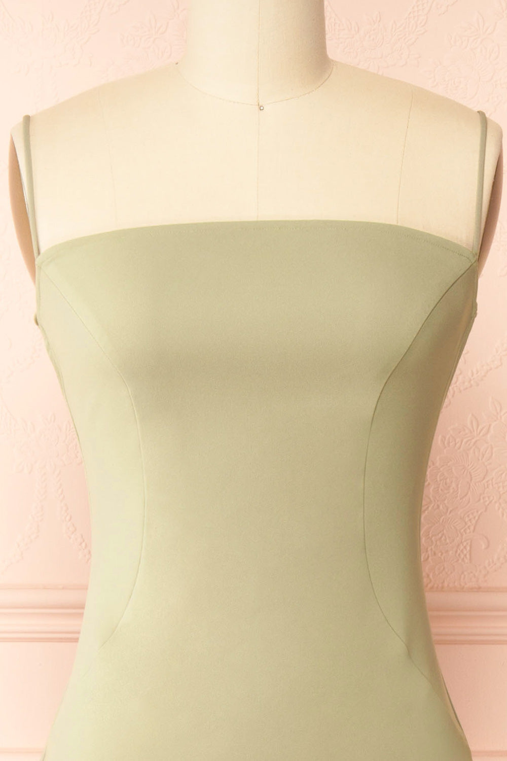 Arannia Sage | Fitted Midi Dress with Laced Back by Arti Gogna