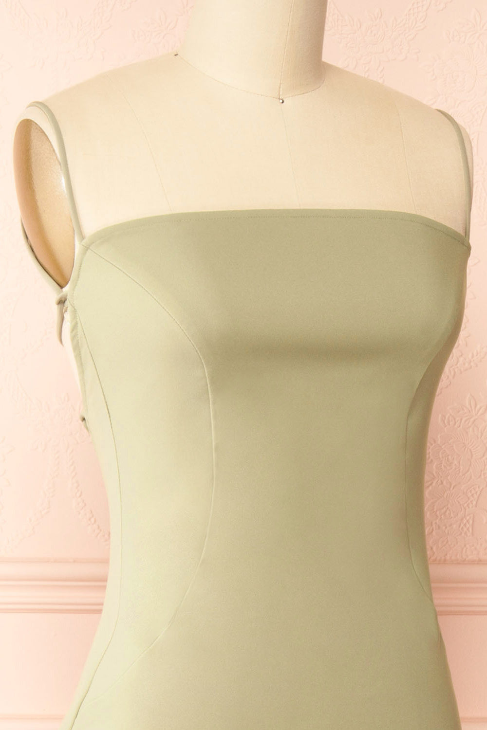 Arannia Sage | Fitted Midi Dress with Laced Back by Arti Gogna