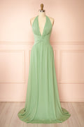 Arleen Sage | Halter A-Line Maxi Dress