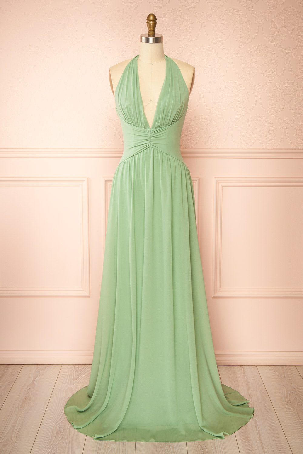 Arleen Sage | Halter A-Line Maxi Dress