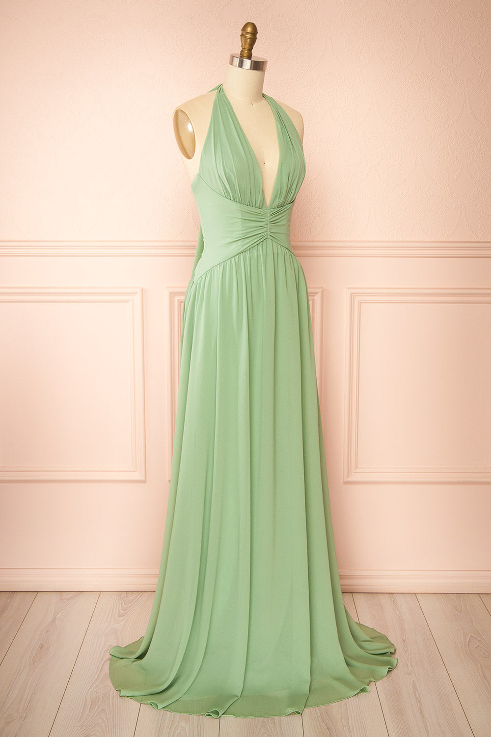 Arleen Sage | Halter A-Line Maxi Dress