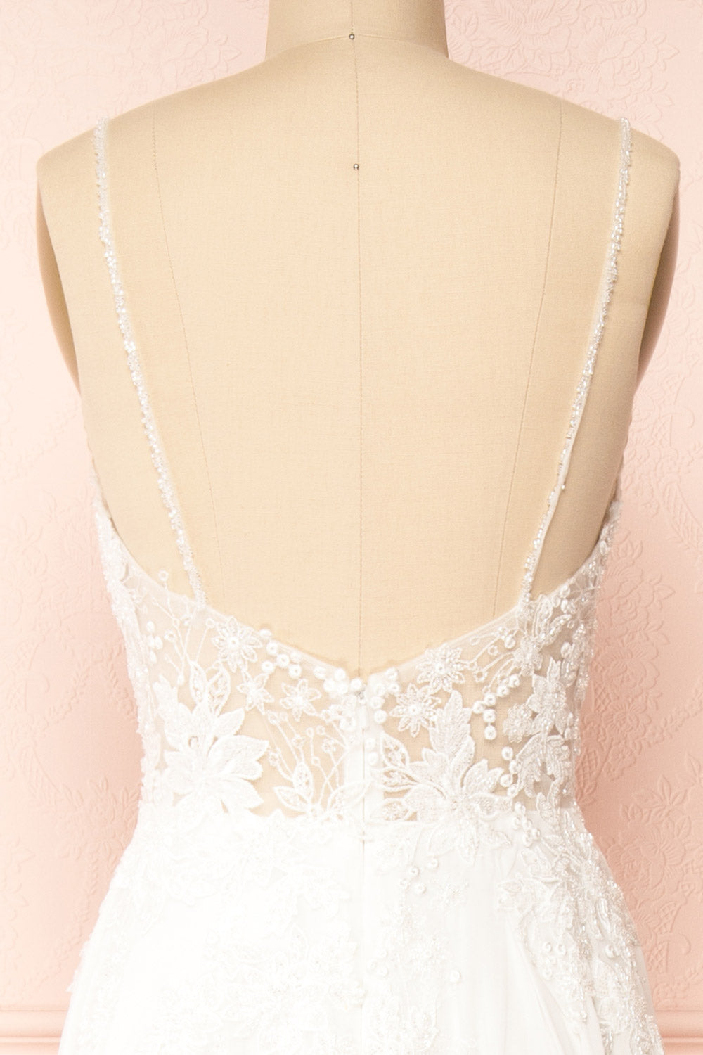 Arsinoe | White Plunging Neckline Wedding Gown