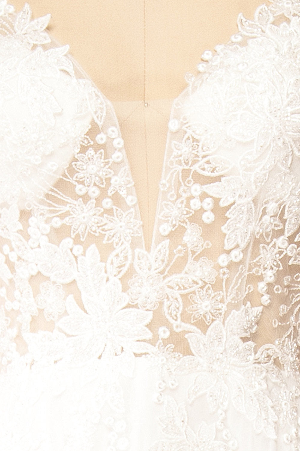 Arsinoe | White Plunging Neckline Wedding Gown