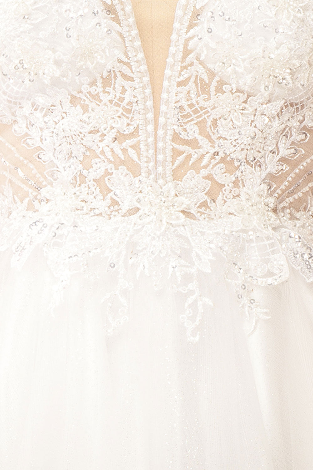 Astranova | Layered Tulle Wedding Gown with Lace