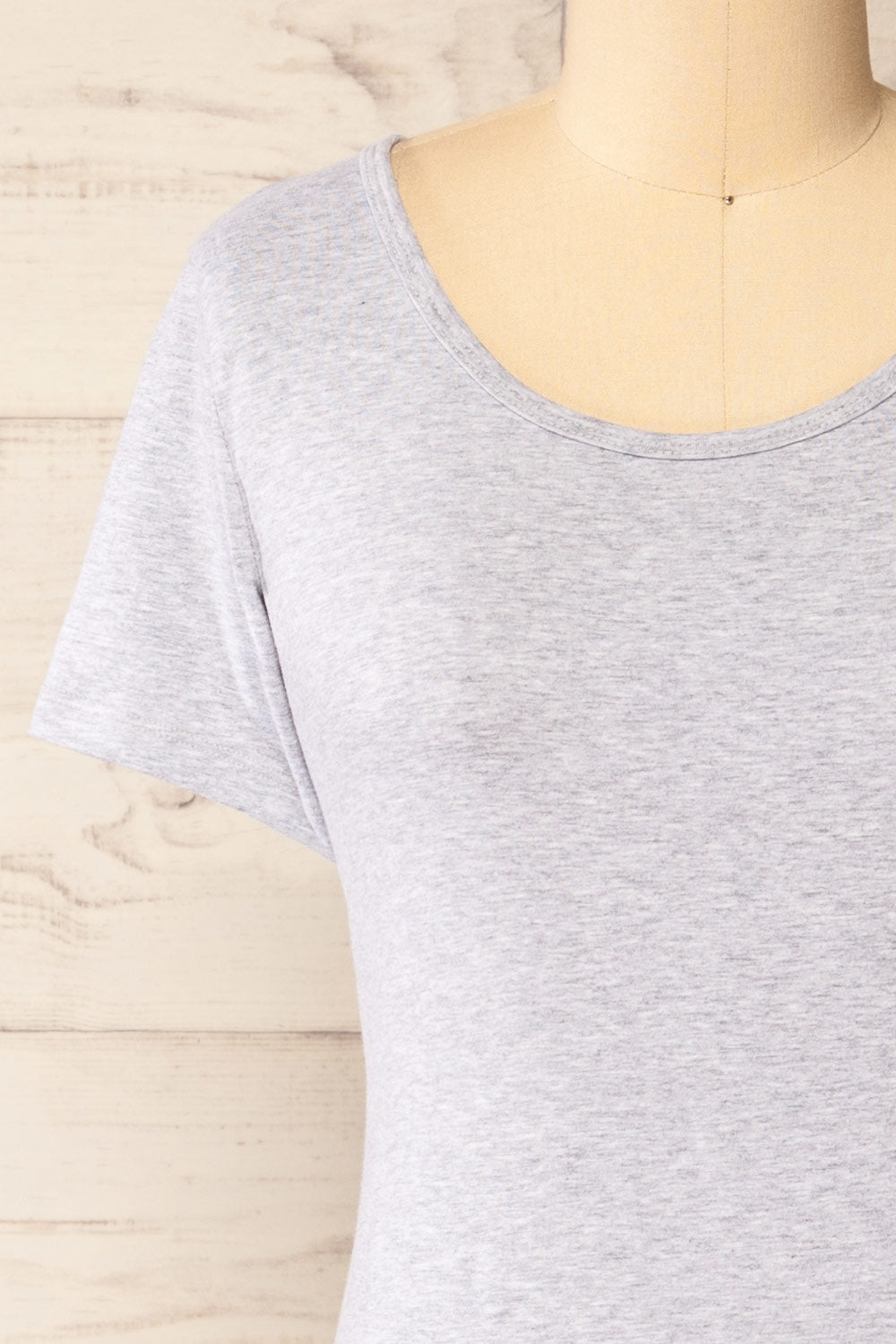 Athens Grey | Short Sleeve Fitted Midi Dress