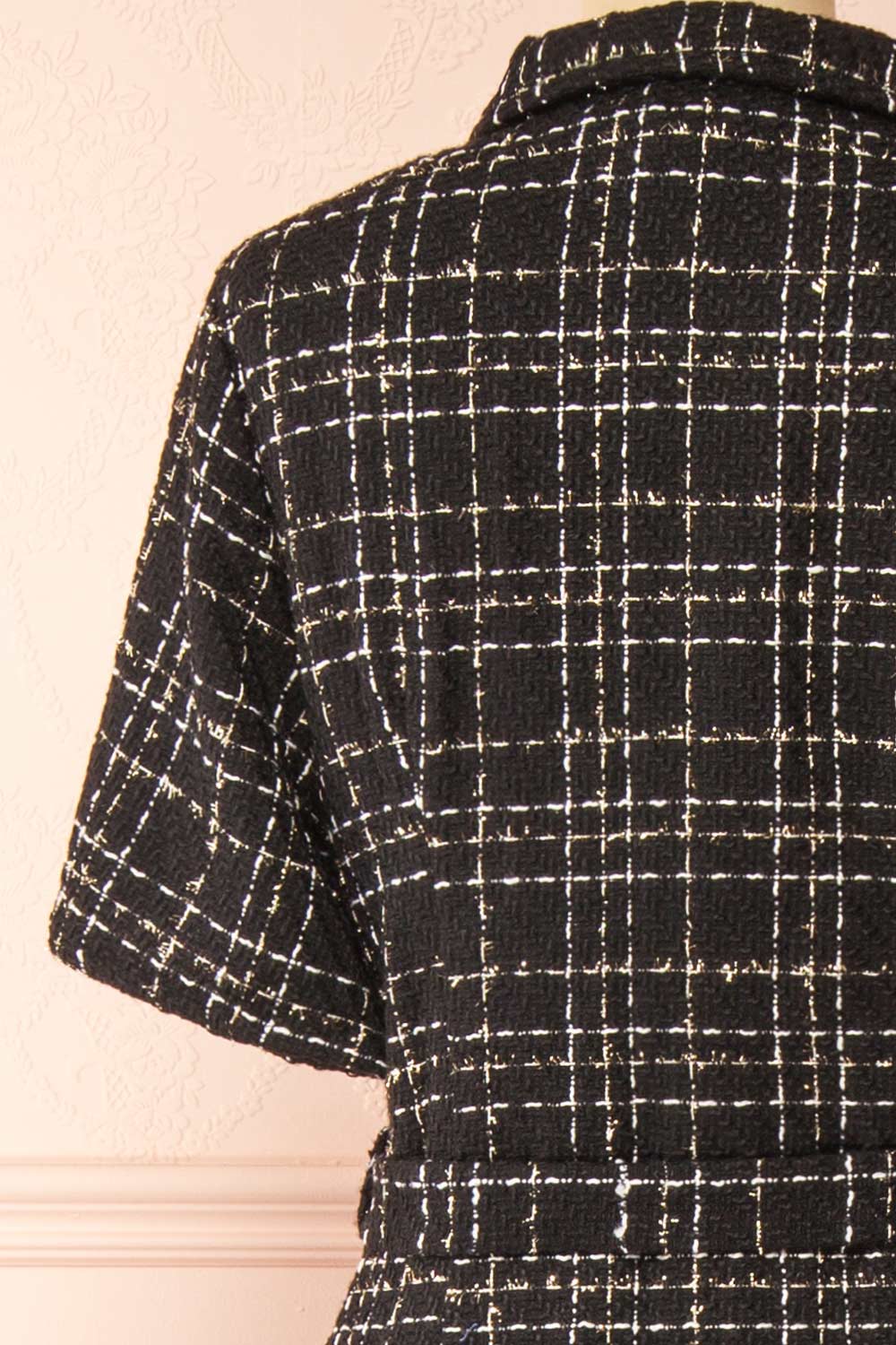 Aurella | Long Black Tweed Dress