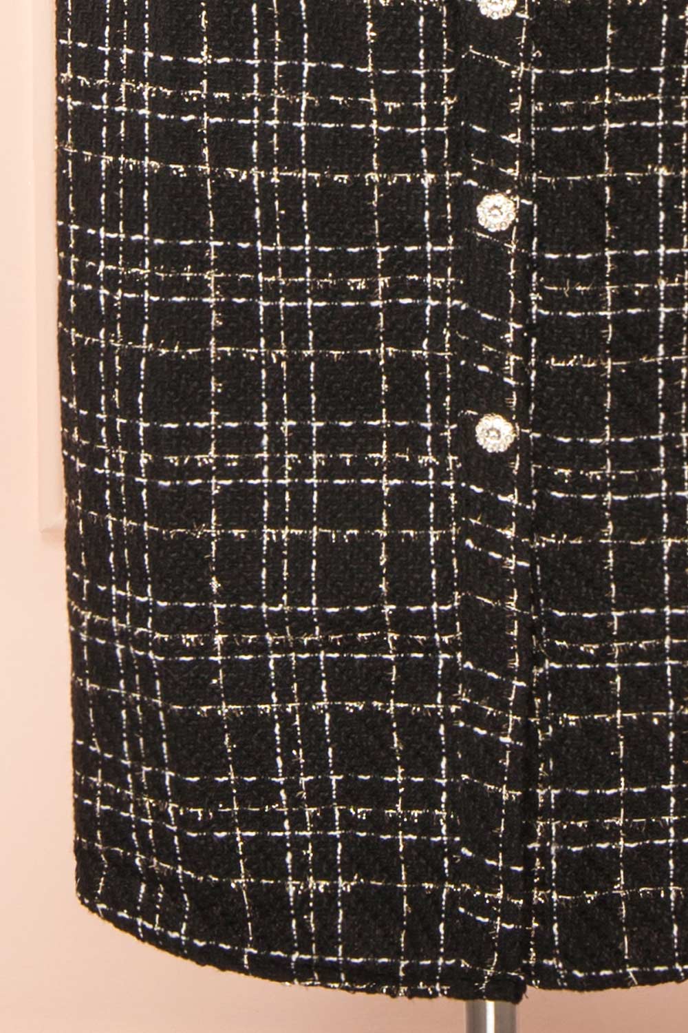 Aurella | Long Black Tweed Dress