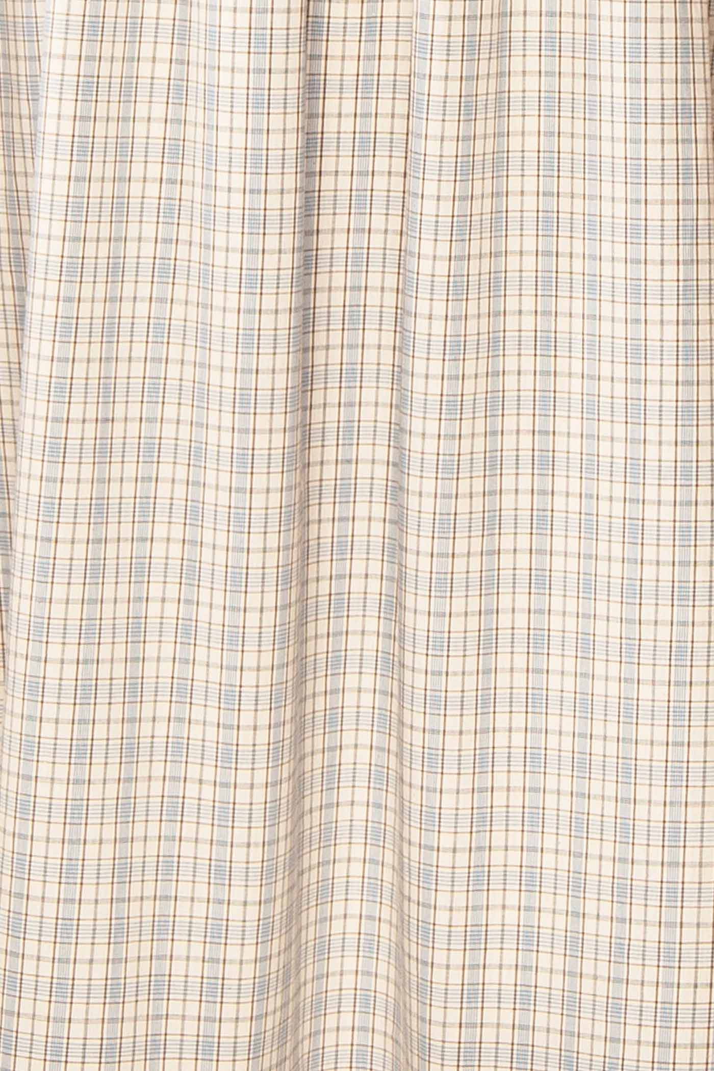 Auroria Blue | Plaid Midi A-Line Dress with Pocket