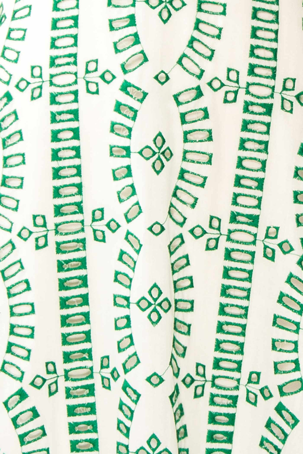 Averil | Midi Dress with Geometric Embroidery