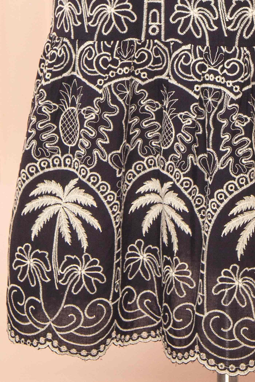 Barasat | Navy Midi Dress with Embroidery