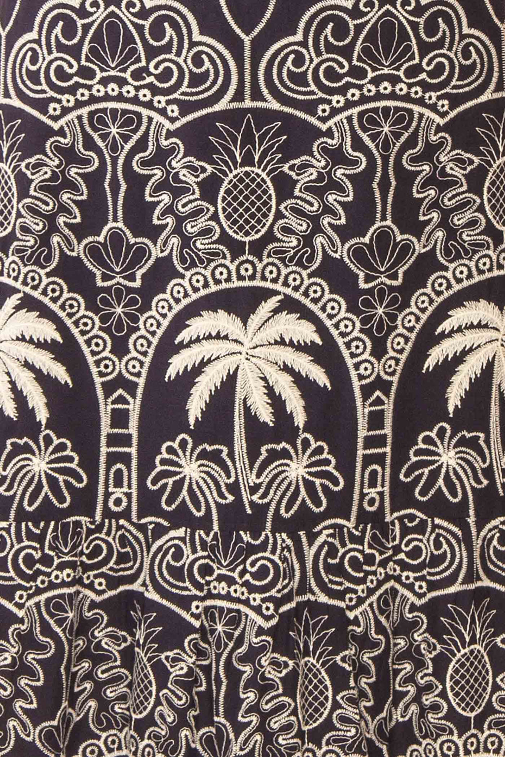 Barasat | Navy Midi Dress with Embroidery