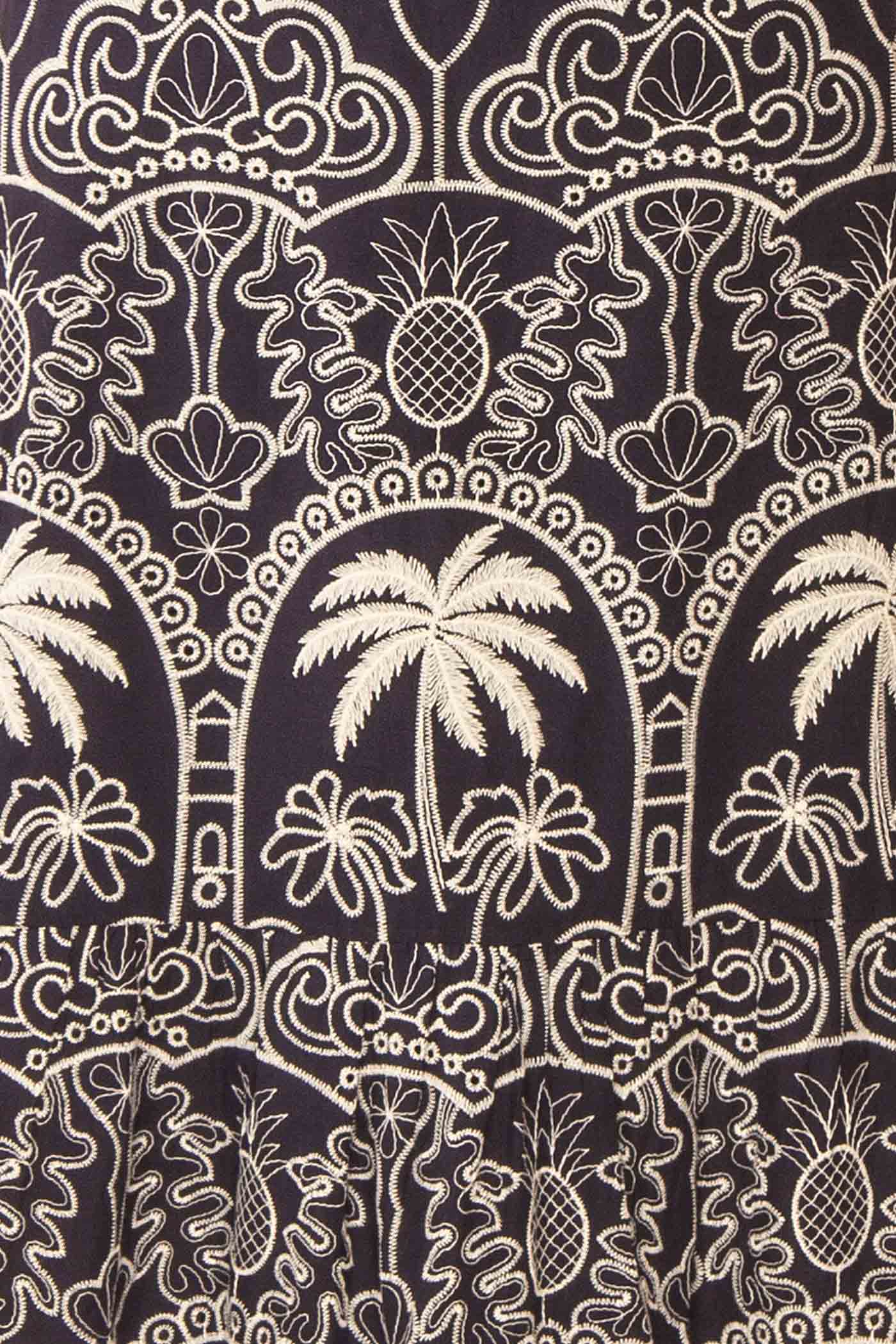 Barasat | Navy Midi Dress with Embroidery