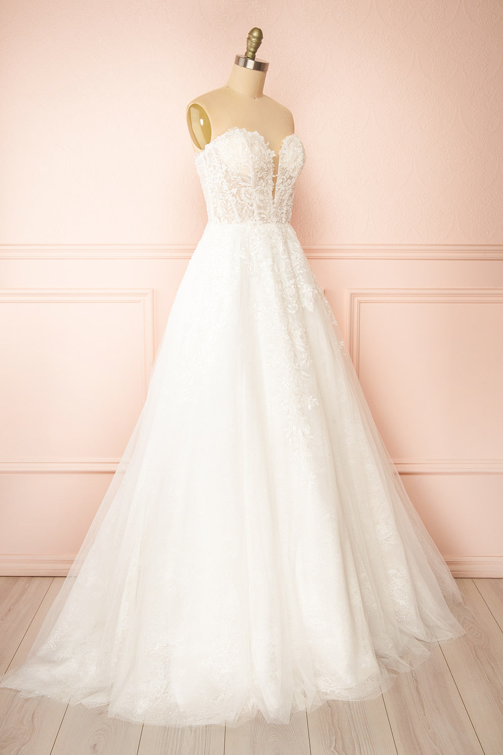 Beatrix | Strapless Tulle Wedding Gown with Bolero