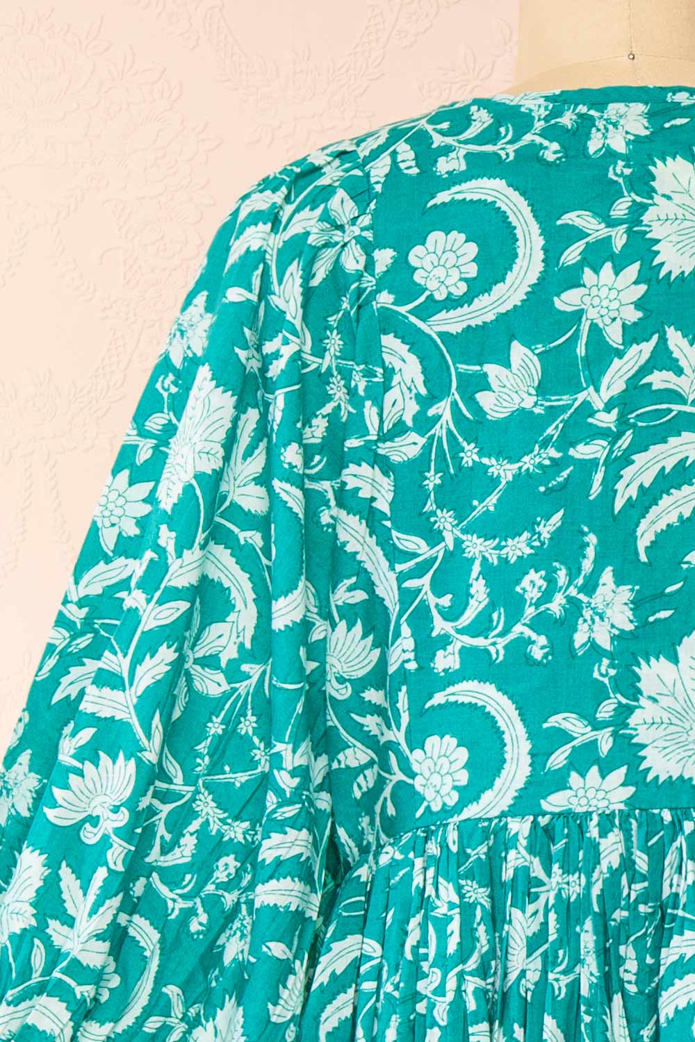 Bellami | Loose Midi Turquoise Floral Dress