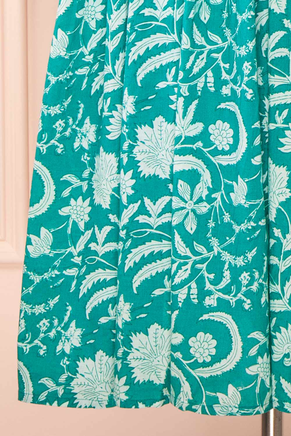 Bellami | Loose Midi Turquoise Floral Dress