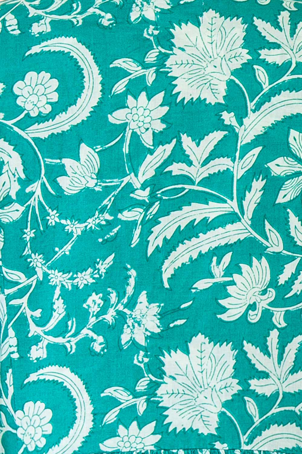 Bellami | Loose Midi Turquoise Floral Dress
