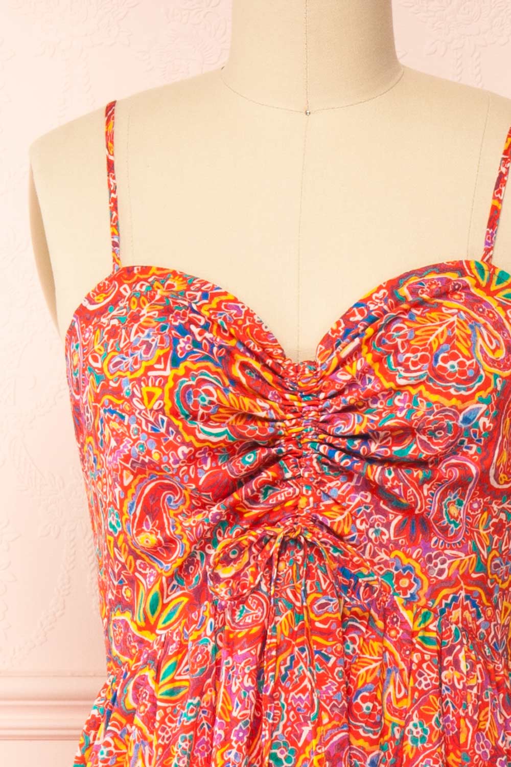 Bentley | Midi Dress w/ Colourful Paisley Print