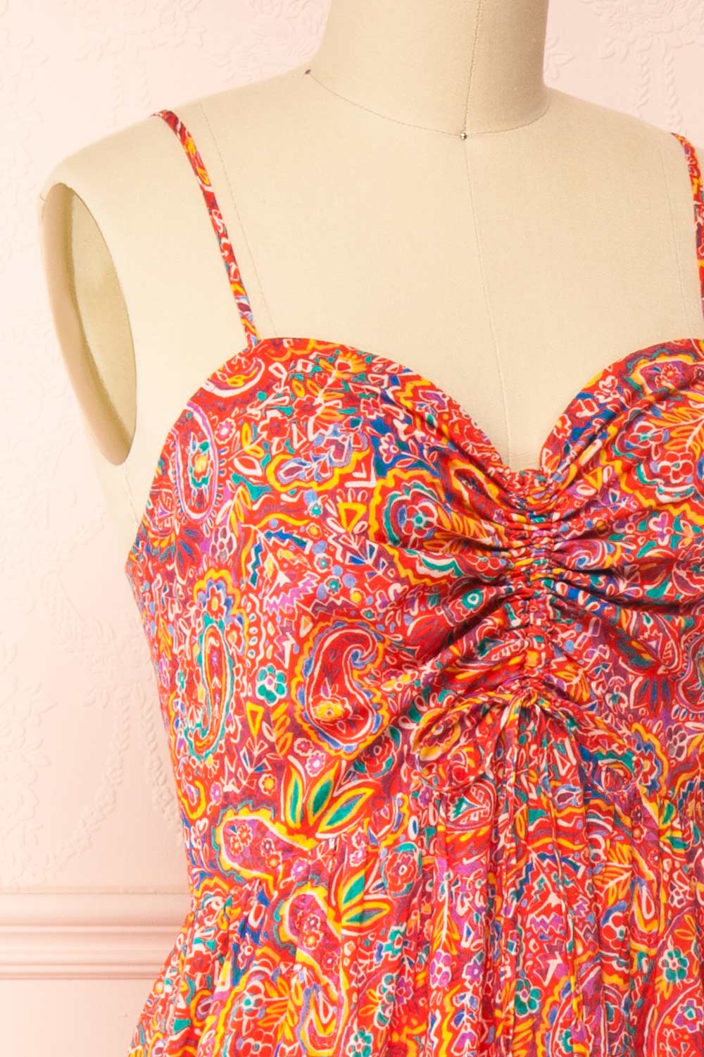 Bentley | Midi Dress w/ Colourful Paisley Print