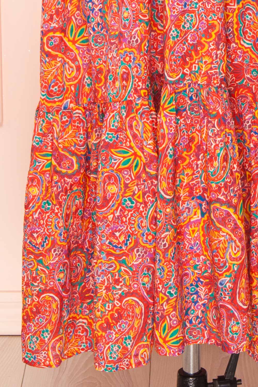 Bentley | Midi Dress w/ Colourful Paisley Print