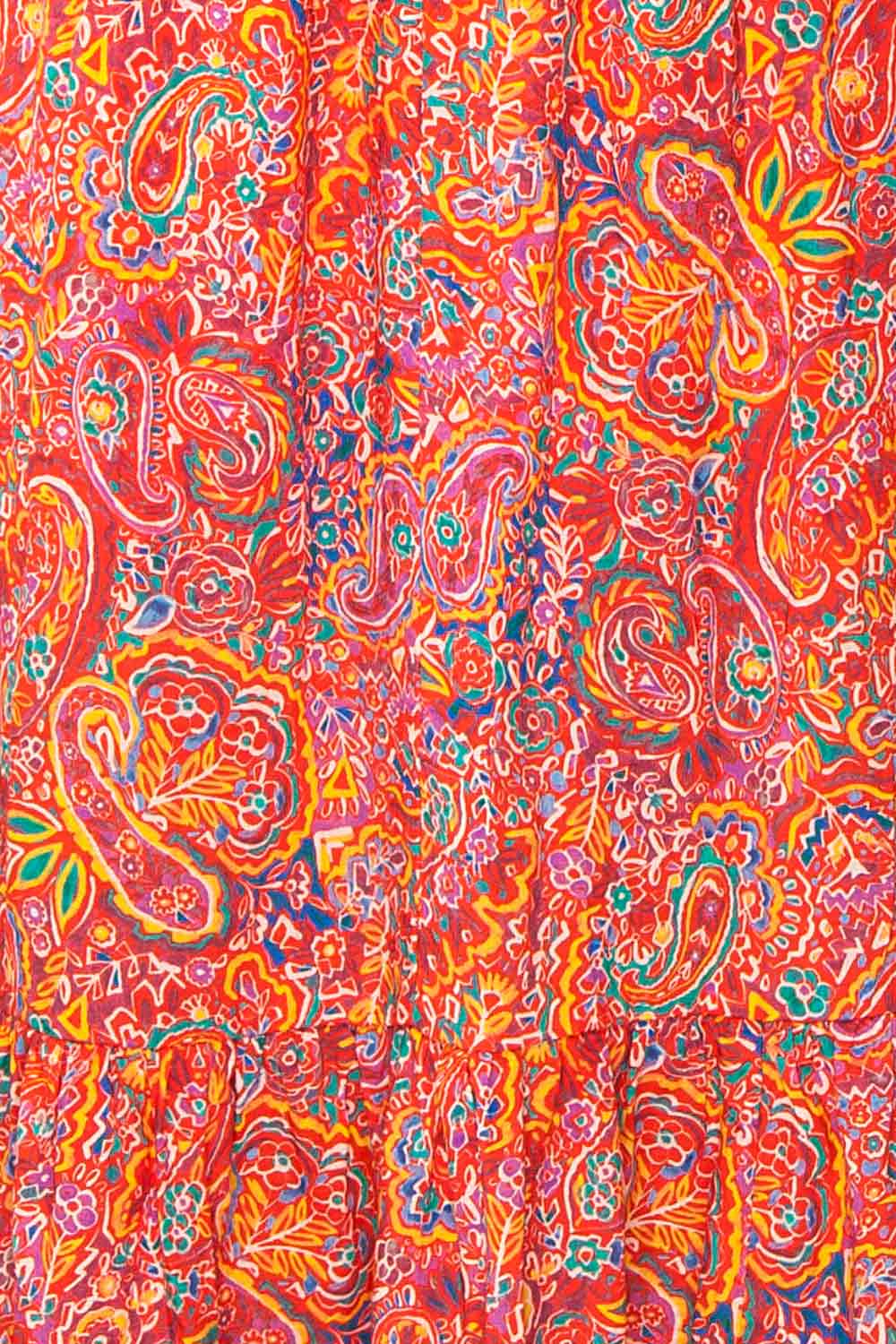 Bentley | Midi Dress w/ Colourful Paisley Print