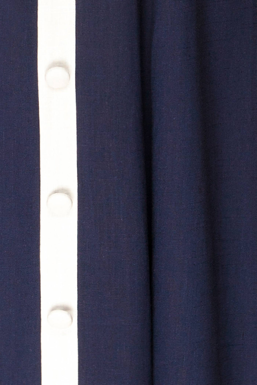 Biella | Navy Midi Dress with Contrast Trim