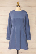 Bohrin Blue | Long-Sleeved Short Dress