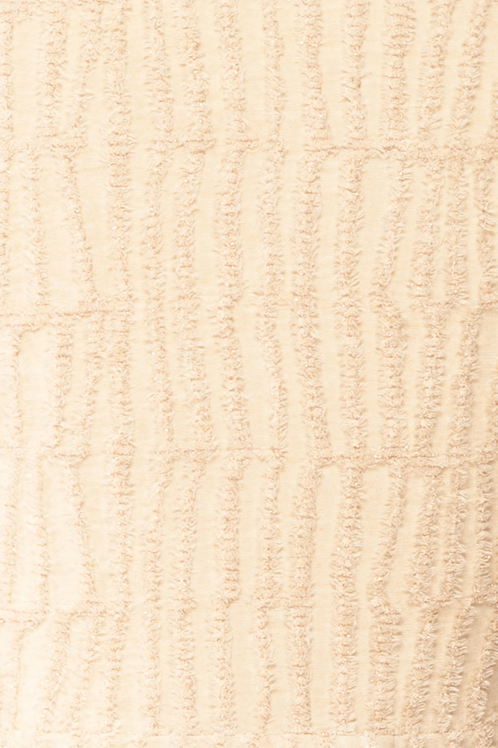 Caramette | Short Fuzzy Textured Beige Dress