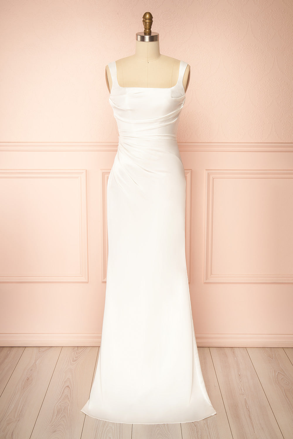 Carissa | Satin Wedding Dress with Lace-Up Back