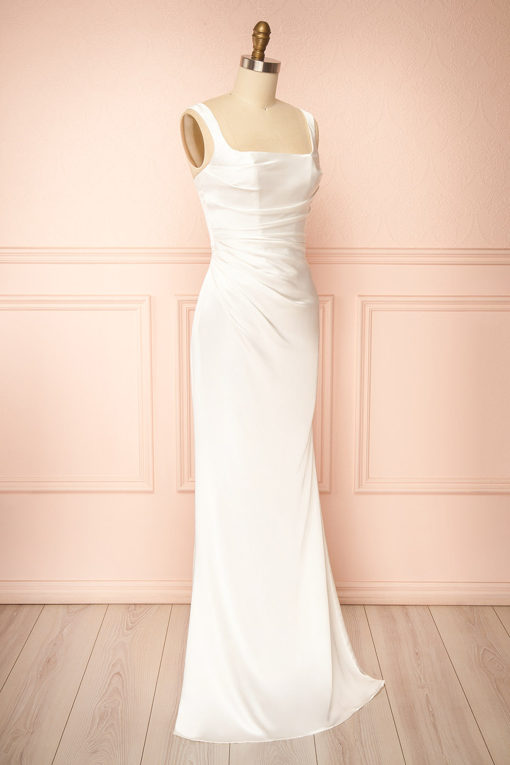 Carissa | Satin Wedding Dress with Lace-Up Back