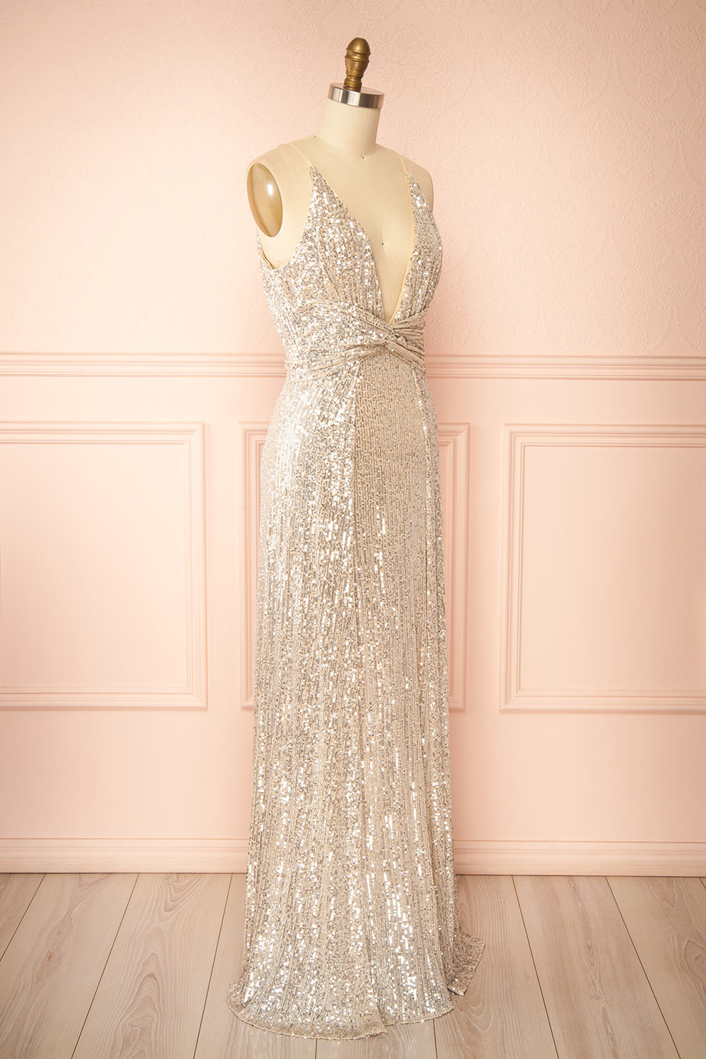 Carlene | Maxi Sequins Dress with Slits