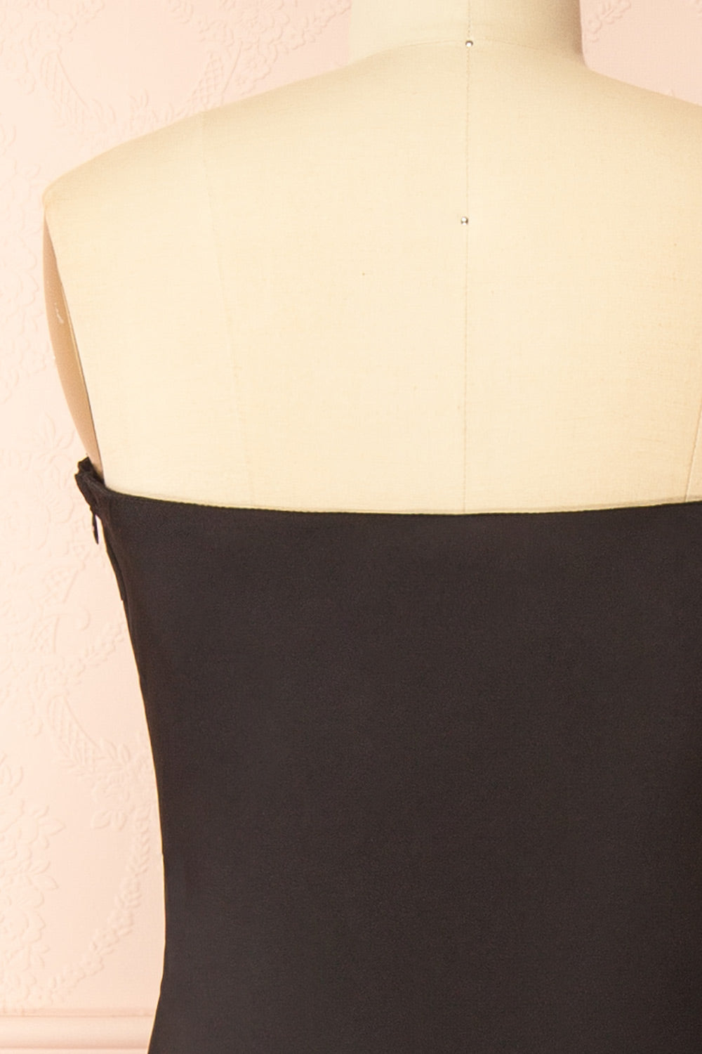 Cathleen Black | Fitted Strapless Satin Maxi Dress