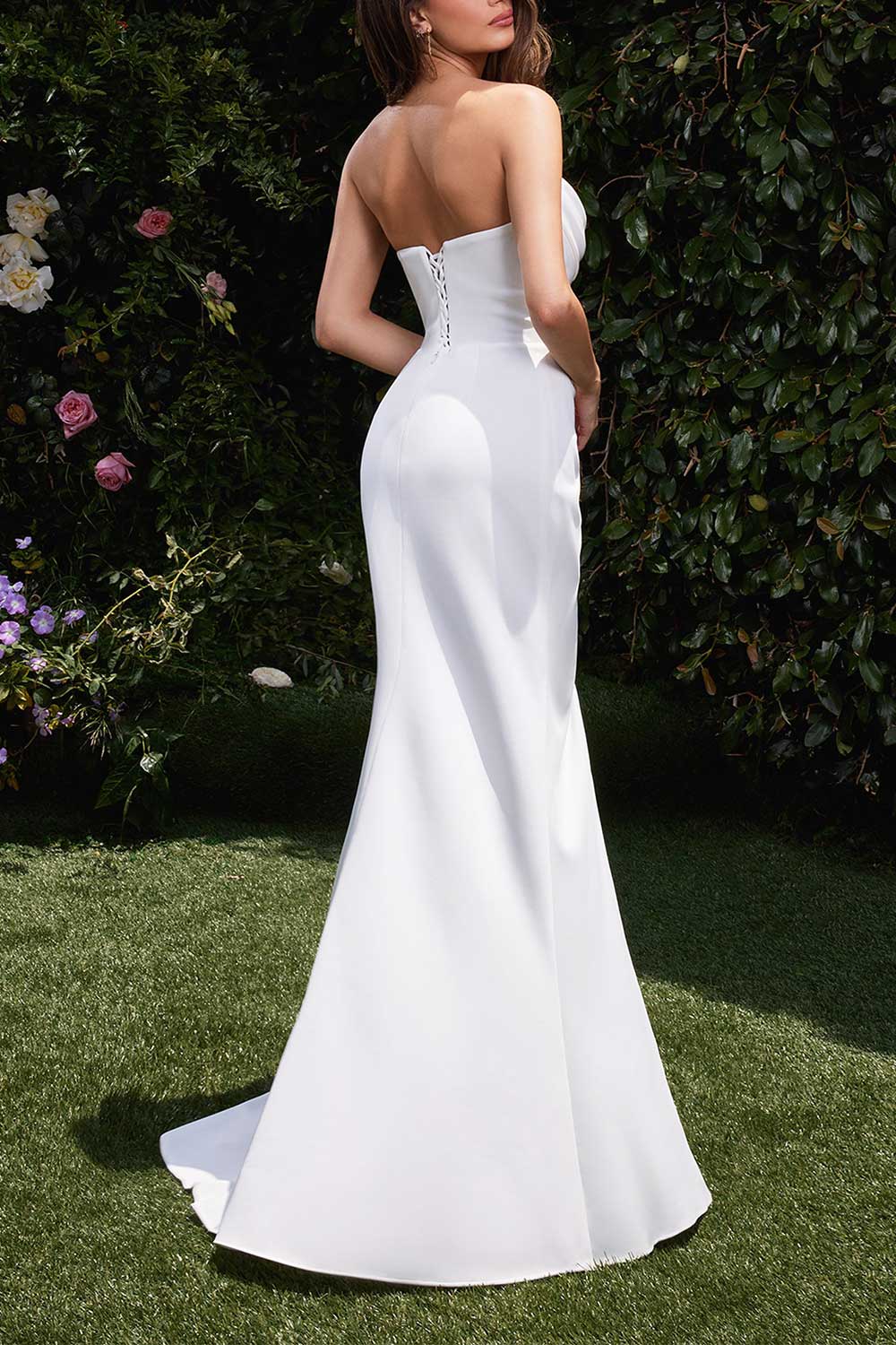 Celesta | White Strapless Wedding Gown with Removable Straps