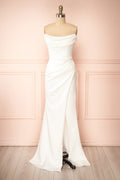 Celesta | White Strapless Wedding Gown with Removable Straps