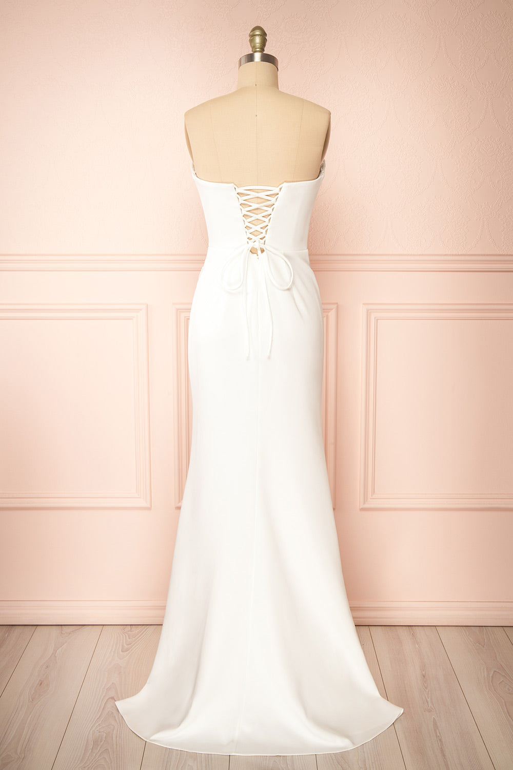 Celesta | White Strapless Wedding Gown with Removable Straps