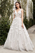 Celine | Floral Backless Wedding Gown