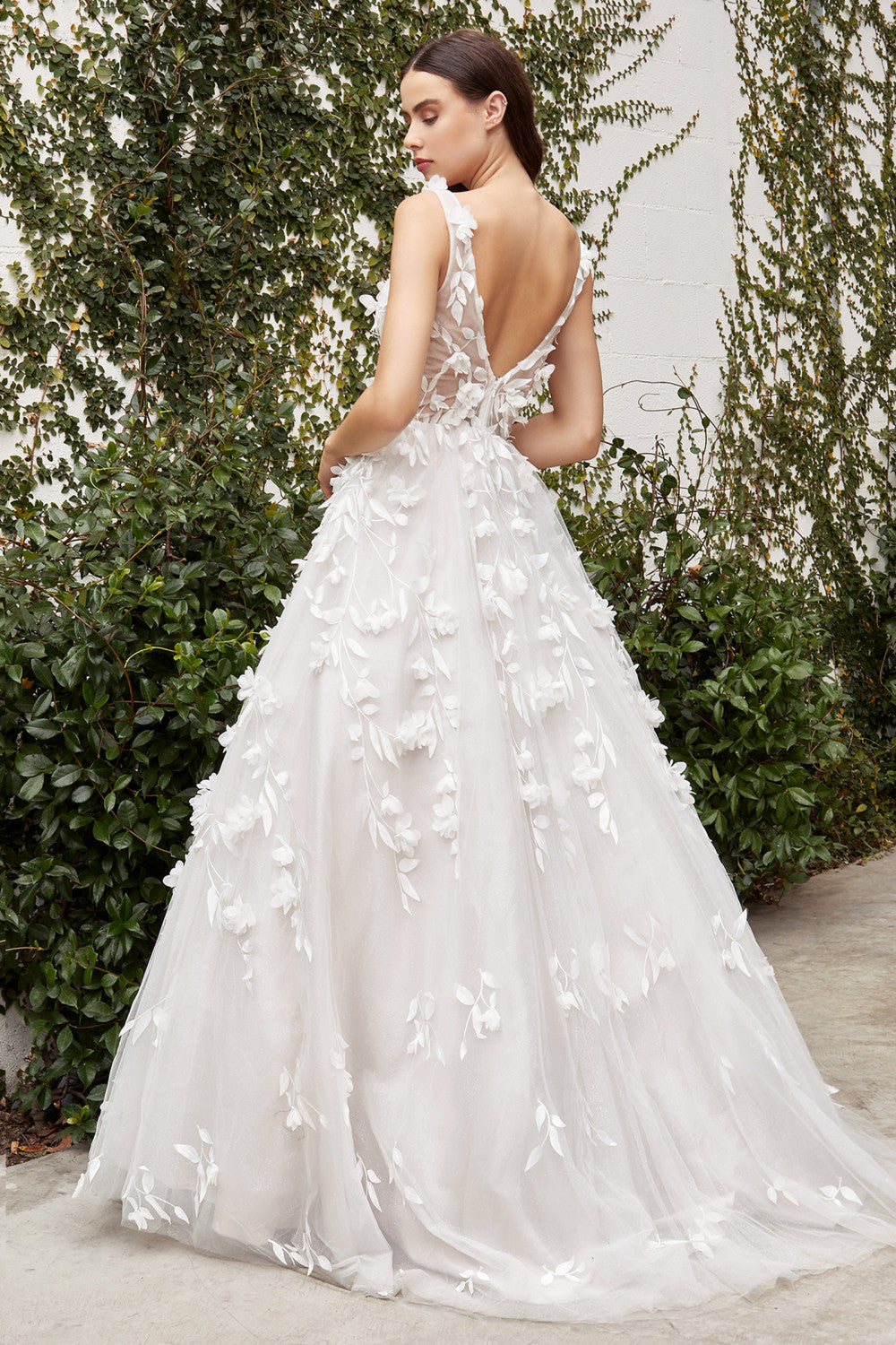 Celine | Floral Backless Wedding Gown