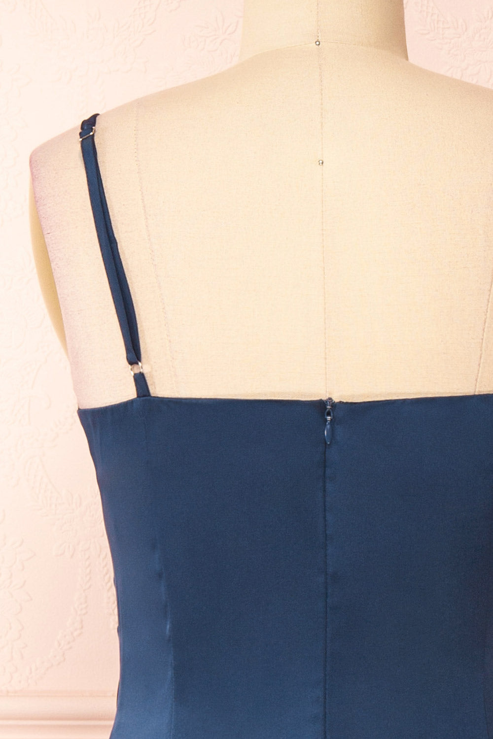 Chloe Navy | Cowl Neck Satin Slip Dress