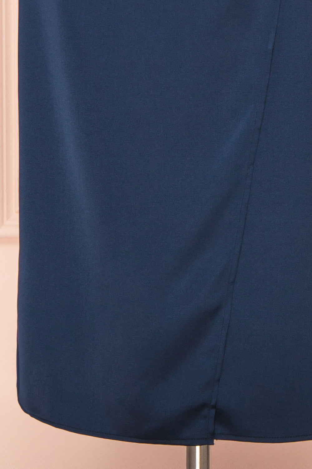 Chloe Navy | Cowl Neck Satin Slip Dress