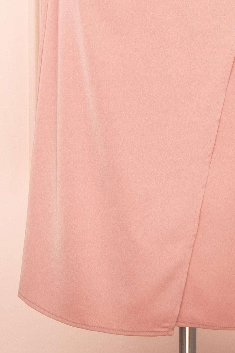 Chloe Blush | Cowl Neck Satin Midi Slip Dress