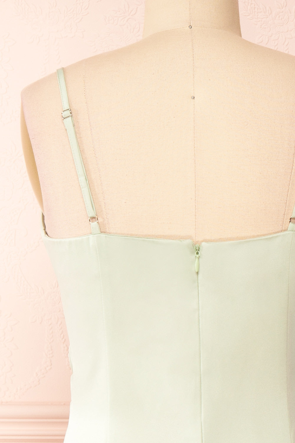 Chloe Sage | Cowl Neck Satin Midi Slip Dress