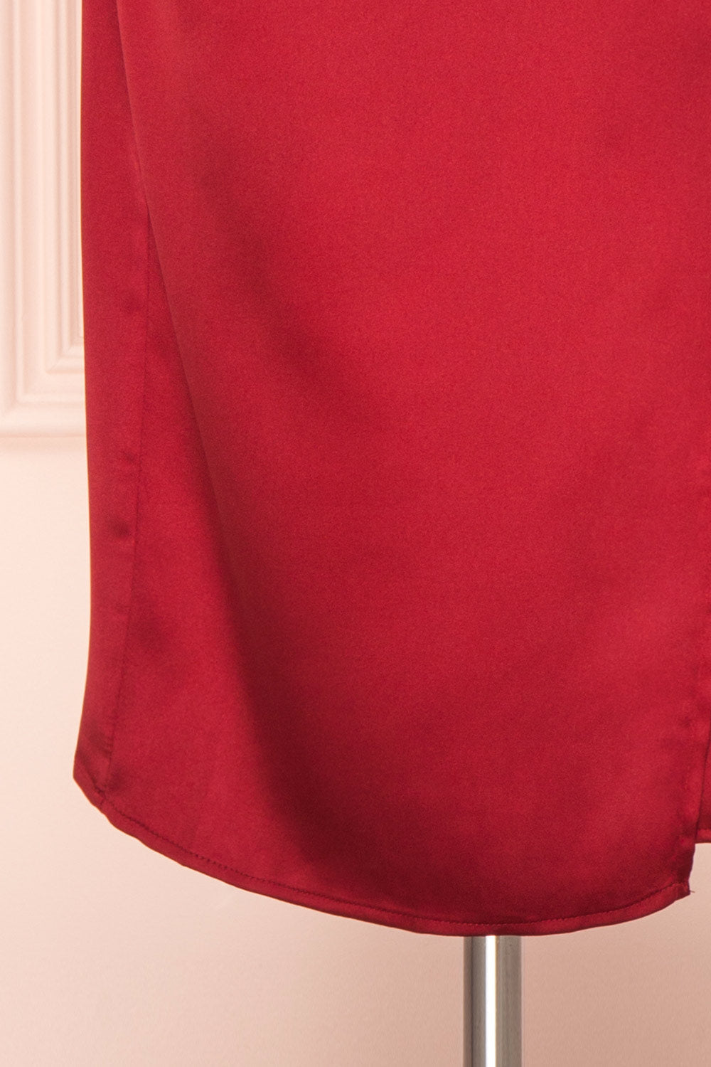 Chloe Burgundy | Cowl Neck Satin Slip Dress