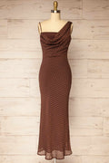 Cholula | Asymmetrical Maxi Polka Dots Dress