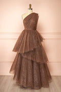 Cody Brown | Maxi One Shoulder Dress with Glitters