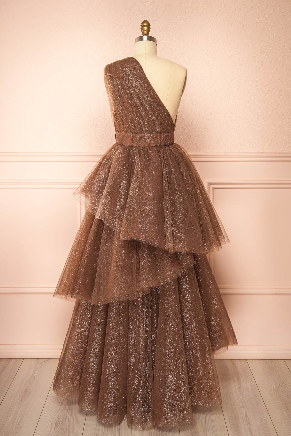 Cody Brown | Maxi One Shoulder Dress with Glitters