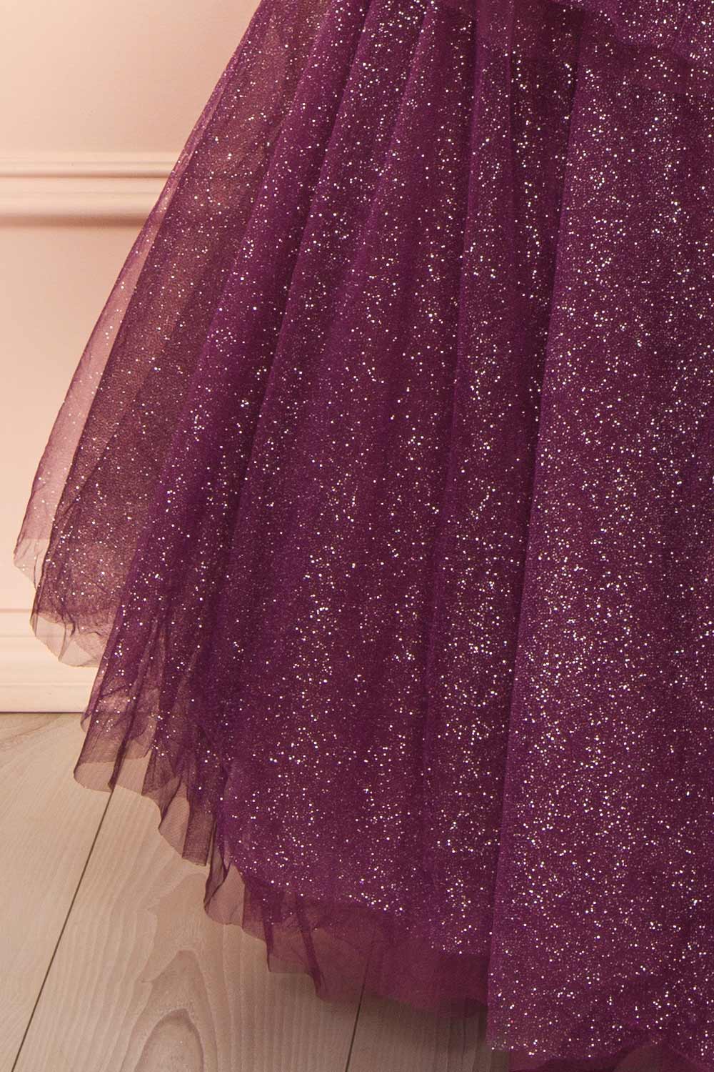 Cody Purple | Maxi One Shoulder Dress with Glitters