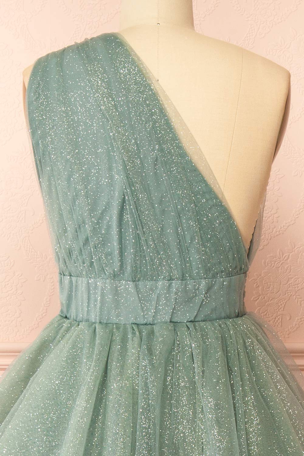 Cody Teal | Maxi One Shoulder Dress with Glitters