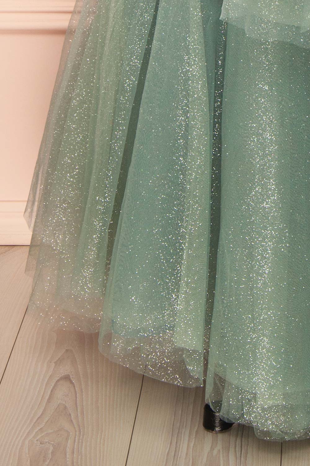 Cody Teal | Maxi One Shoulder Dress with Glitters